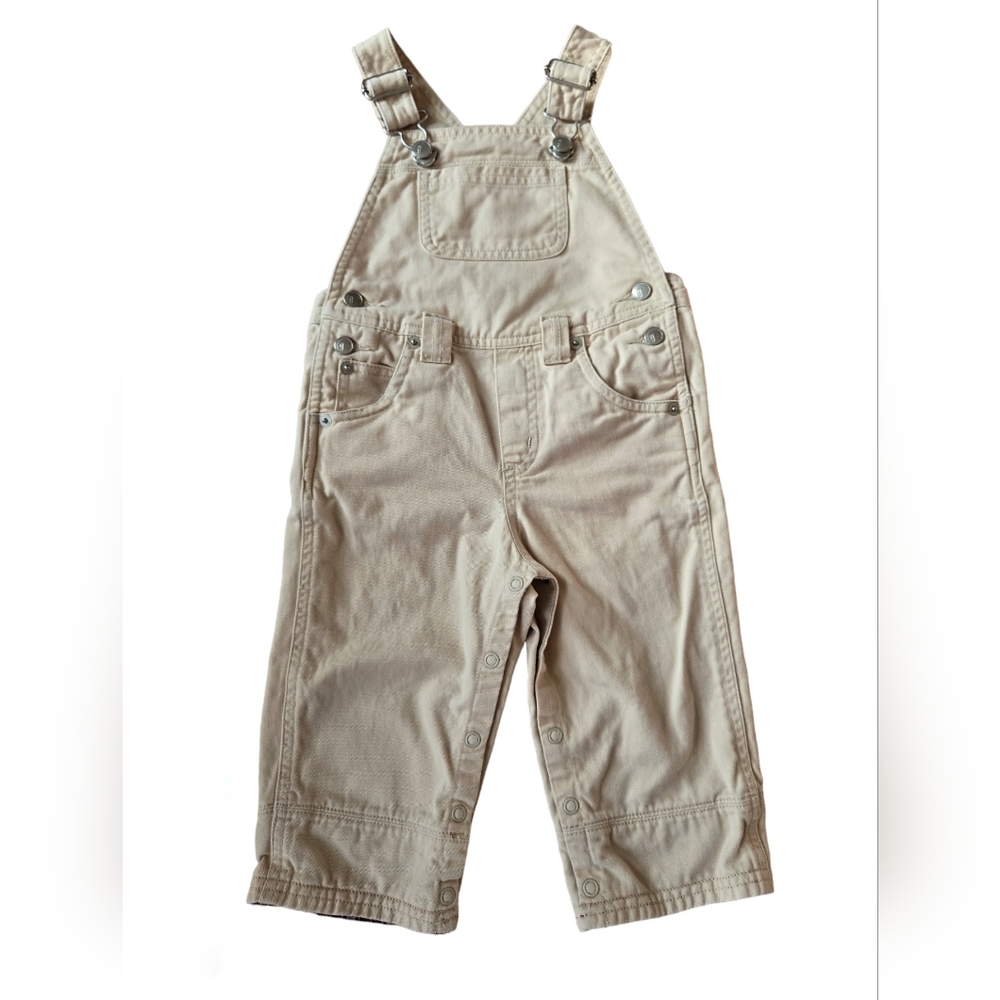 Vintage Y2K 2002 Gymboree beige khaki overalls